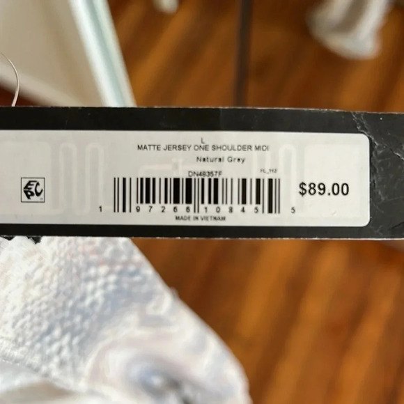 NWT Steve Madden Matte Jersey One Shoulder Snakeskin Print Dress - Size L - Picture 9 of 14